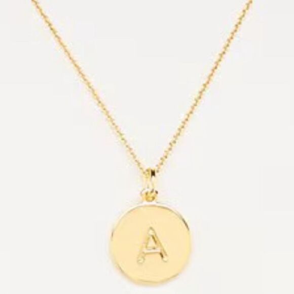 Kate Spade Mini Initial Pendant Necklace, A, NWT - Picture 1 of 5